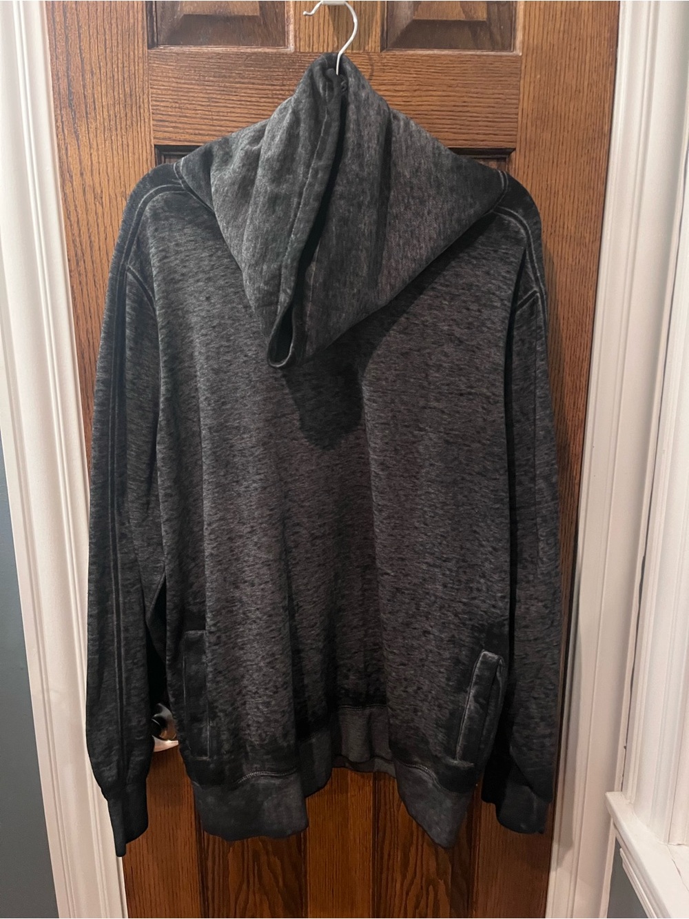 Guess Dark Charcoal Mock Neck Oversized Sweater